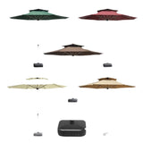 Pickbabac Double-Top Center-Pole Patio Umbrella with Crank - view 1