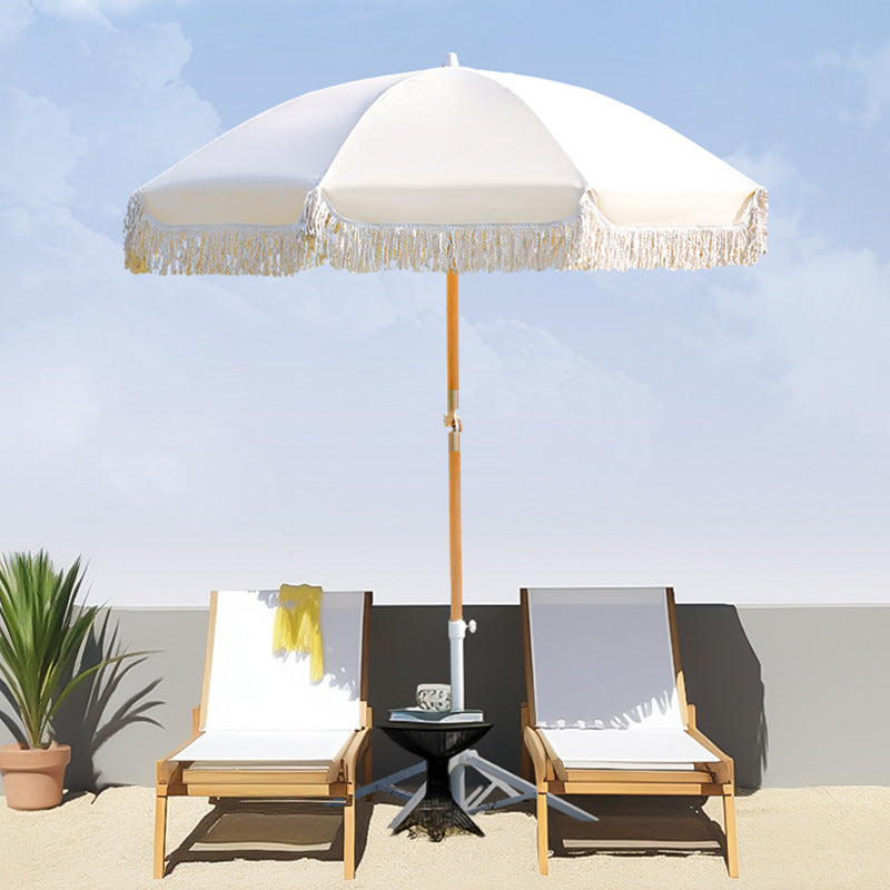 Pickbabac Tassel-Trim Beach & Patio Umbrella - view 2