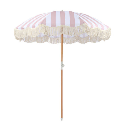 Pickbabac Tassel-Trim Beach & Patio Umbrella - view 1